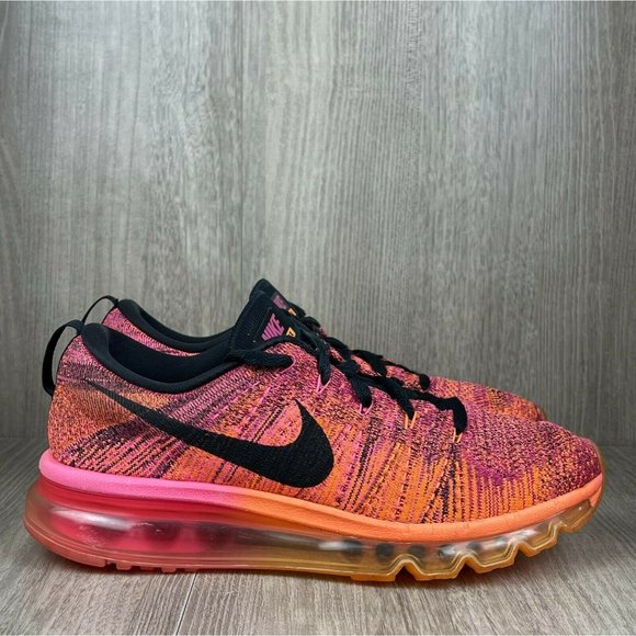 Nike Shoes - Nike Women's Flyknit Air Max Total Athletic Running Shoes Orange/Pink Sz 8.5